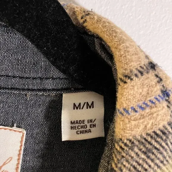 Weatherproof Vintage Shirt Jacket Mens Medium Plaid Flannel Button Up Workwear - Picture 3 of 16